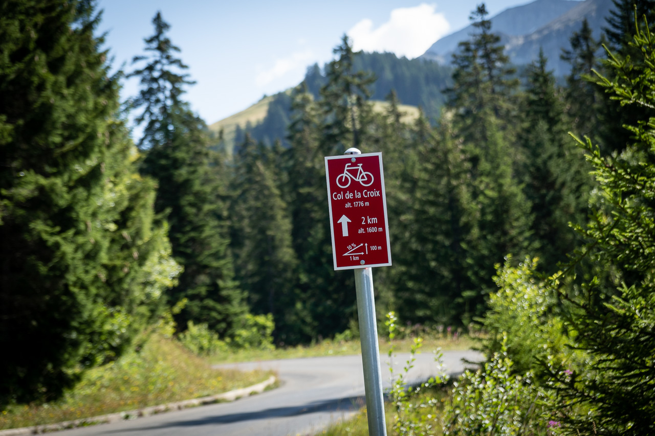 Panneau sur le Col de la Croix