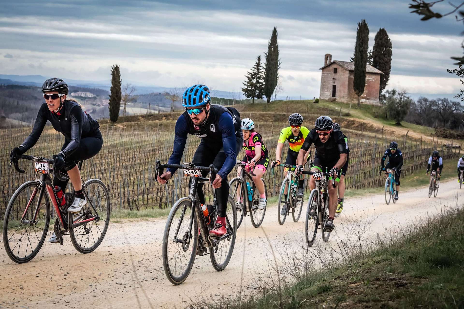 Sur les routes du Gran Fondo Strade Bianche avec Alison